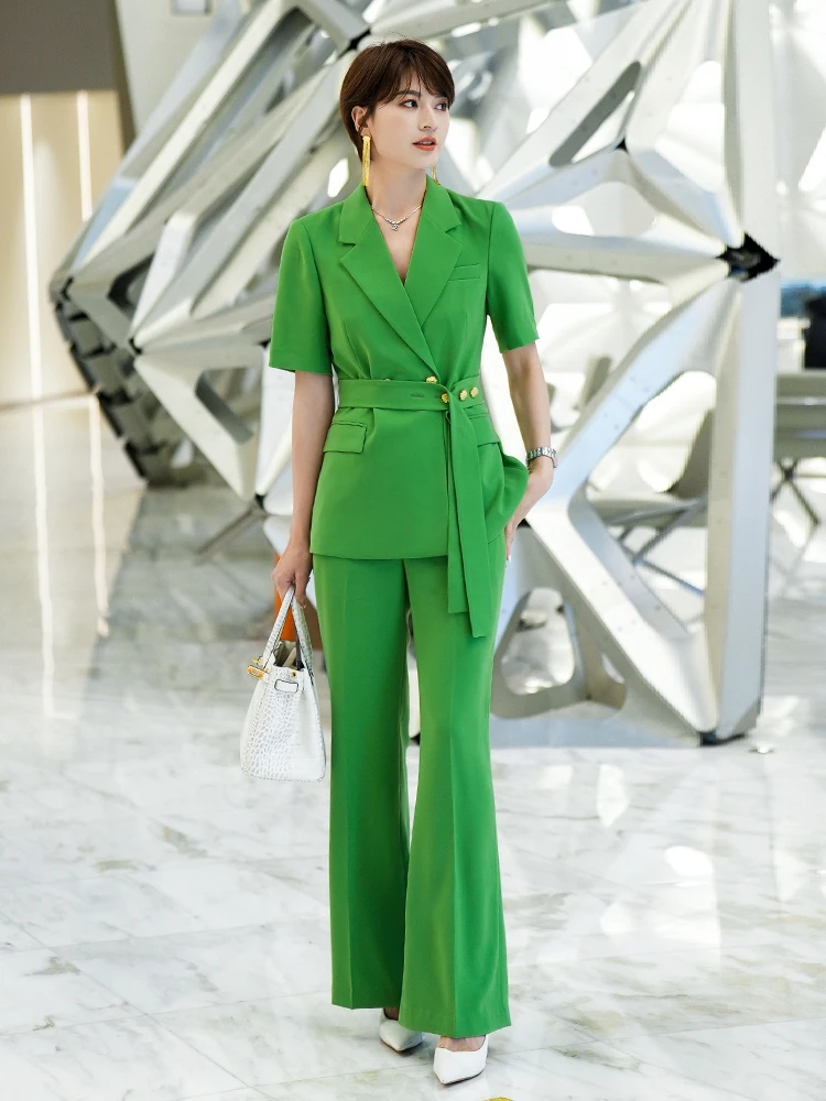 

Профессиональный деловой костюм-пиджак для женщин, тонкая верхняя одежда, модная высококачественная рабочая одежда, бренд Jiang Feifei, лето 2023 года.