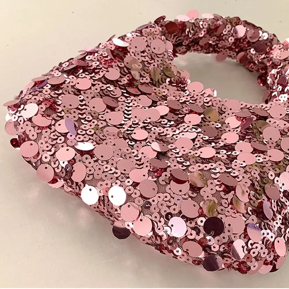 Borsa di paillettes di stoffa semplice borsa per cellulare in argento borsa per il trucco borsa per il trucco borsa per il trucco studenti