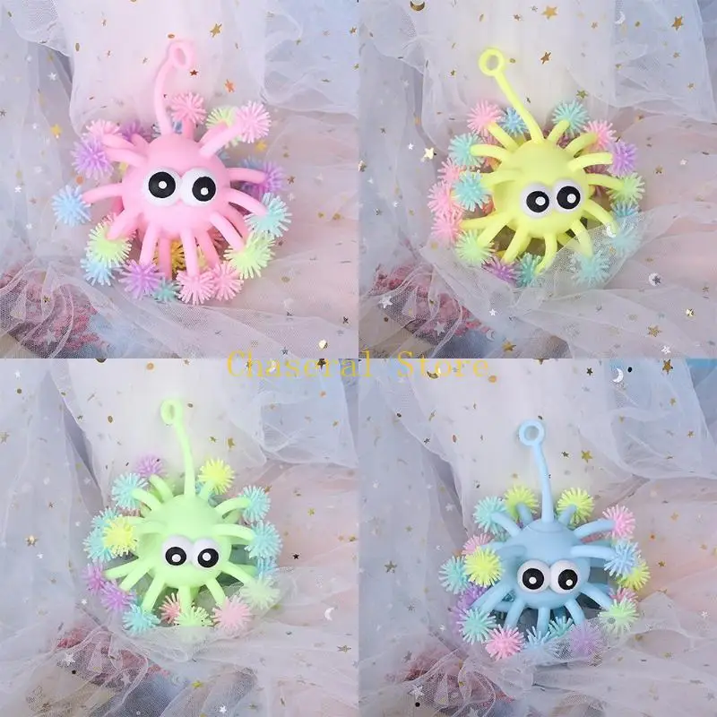 E7CE Alívio do estresse alívio luminoso espremer os olhos protuberante Ehog Hedgehog Toy Party Favor Favor