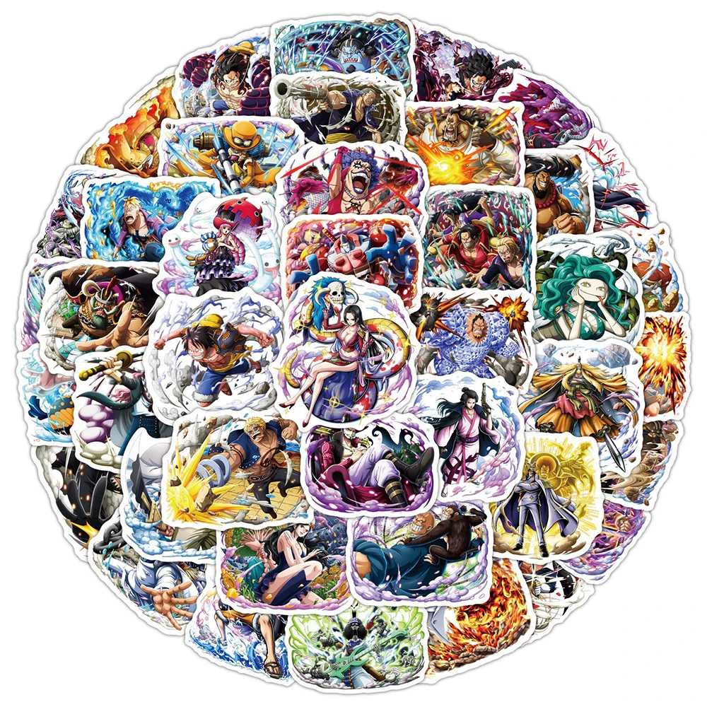 10/30/60/120pcs Japanese Anime One Piece Cartoon Stickers Luffy Zoro Decals Guitar Luggage Phone Cool Manga Graffiti Sticker Toy