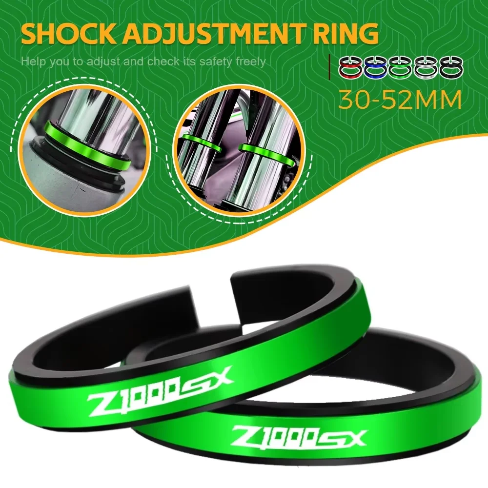 FOR KAWASAKI NINJA Z1000SX Z1000 SX Motorcycle Adjustment Shock Absorber Auxiliary Rubber Ring CNC Accessories Fit 30MM-52MM