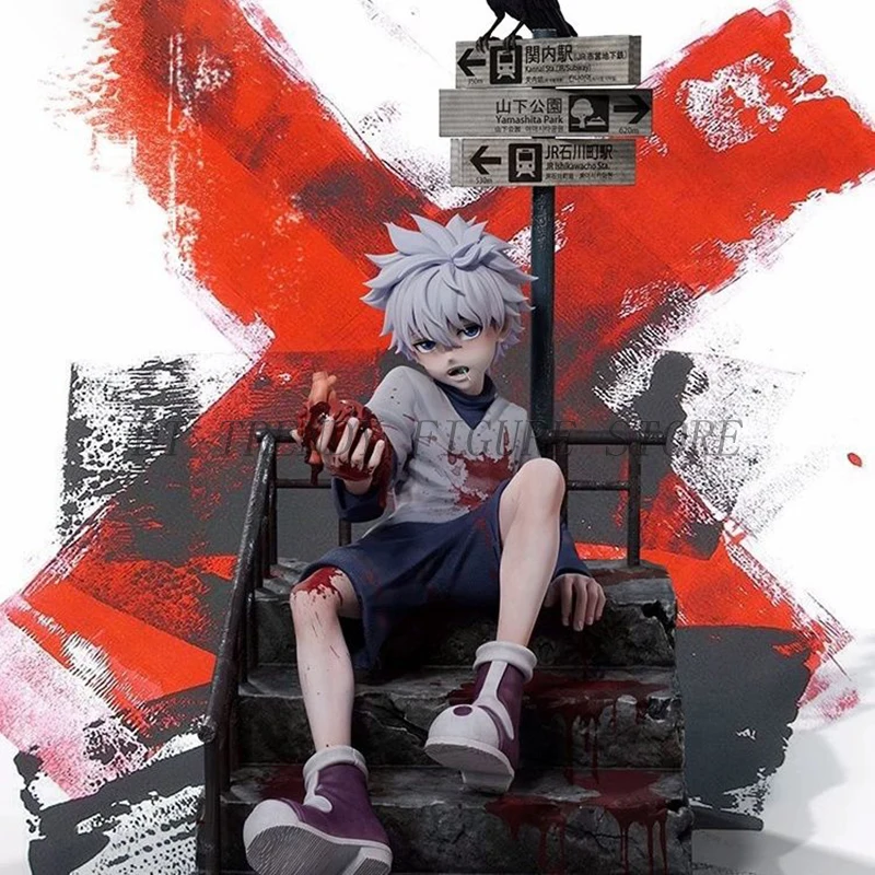 

33 см аниме HUNTER×HUNTER GK Killua Zoldyck экшн-фигурка из ПВХ Коллекционная Статуя Модель орнамент игрушки для детей подарки на день рождения