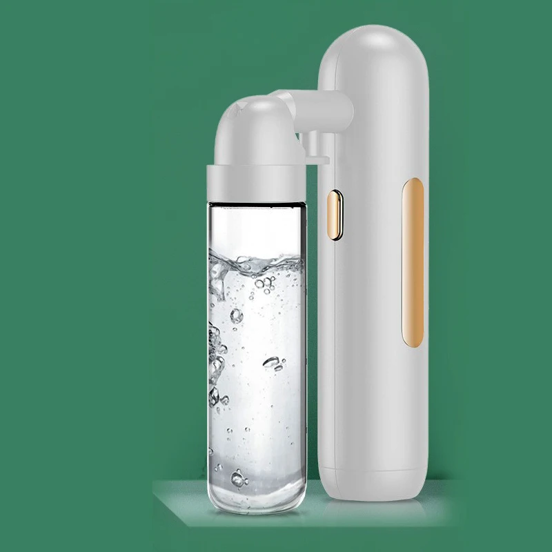 Portable USB Rechargeable Mini Electric High Pressure Oxygen Atomizer Air Compressor Spray Gun Sprayer Oxygen Injector Small Bubble Beauty Nano Skin Facial Hydration Moisturizing Skin Care Tools