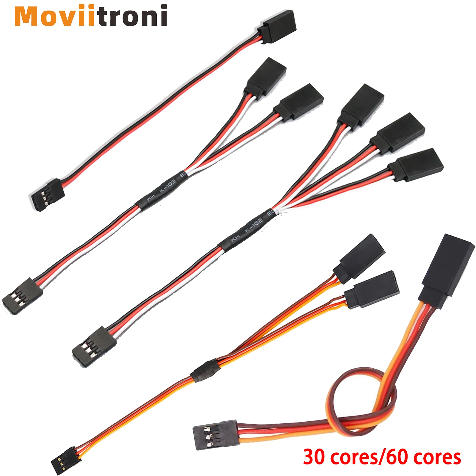 6pcs Remote Control Servo Extension Cord Cable 15cm  Male to Female Servo Extension Lead Wire Cable for RC JR Futaba RC Car or A
