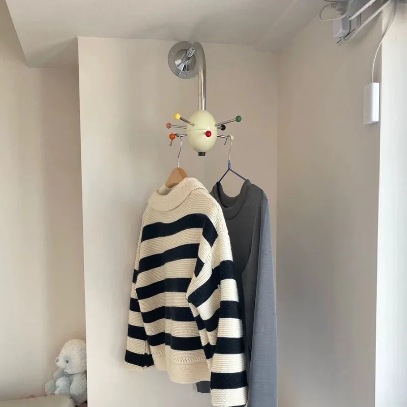 Wall Coat Stand Clothes Hat Hangers Color Creative Vintage Design Coat Racks Entrance Living Room Wall Bedroom Coat Rack Home image 3