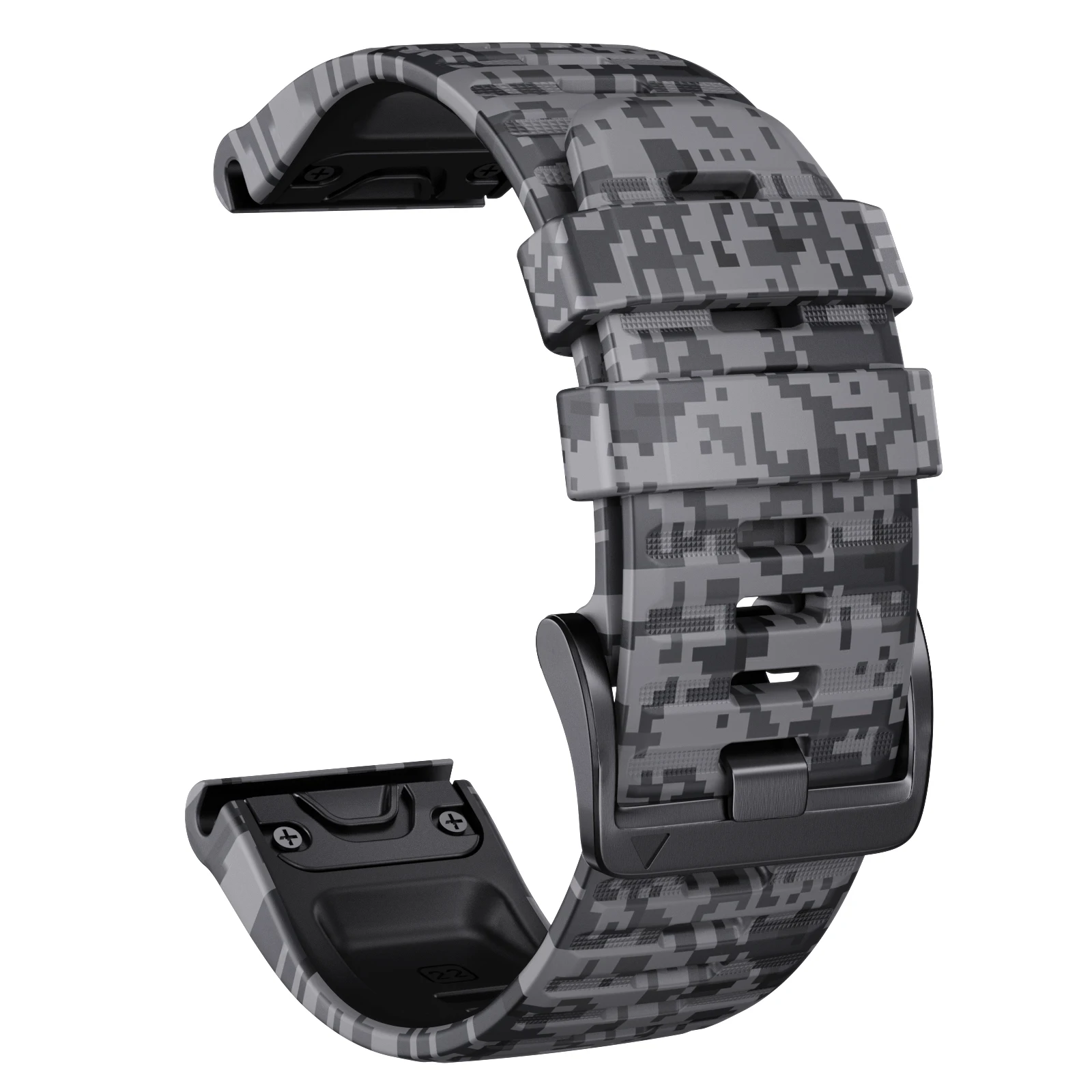 22 26 MM Camouflage Silicone Watch Band for Garmin Fenix 5/6 Pro/7X Instinct 2/2X Forerunner 955/945 Quick Release Wristband