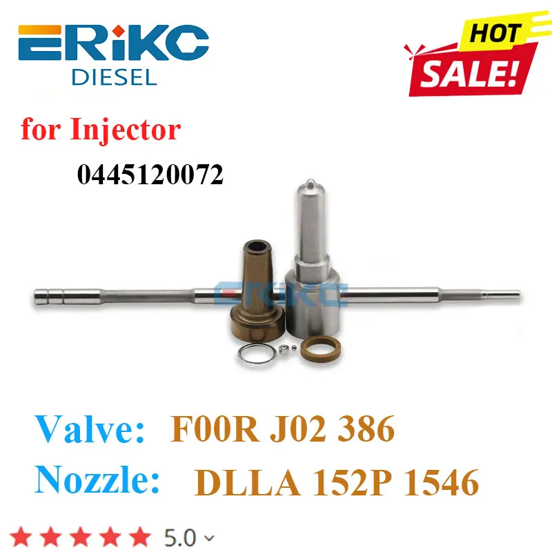 0445120072 Common Rail Injector Repair Kit Nozzle DLLA152P154 0433171954 Valve F00RJ02386 for Bosch