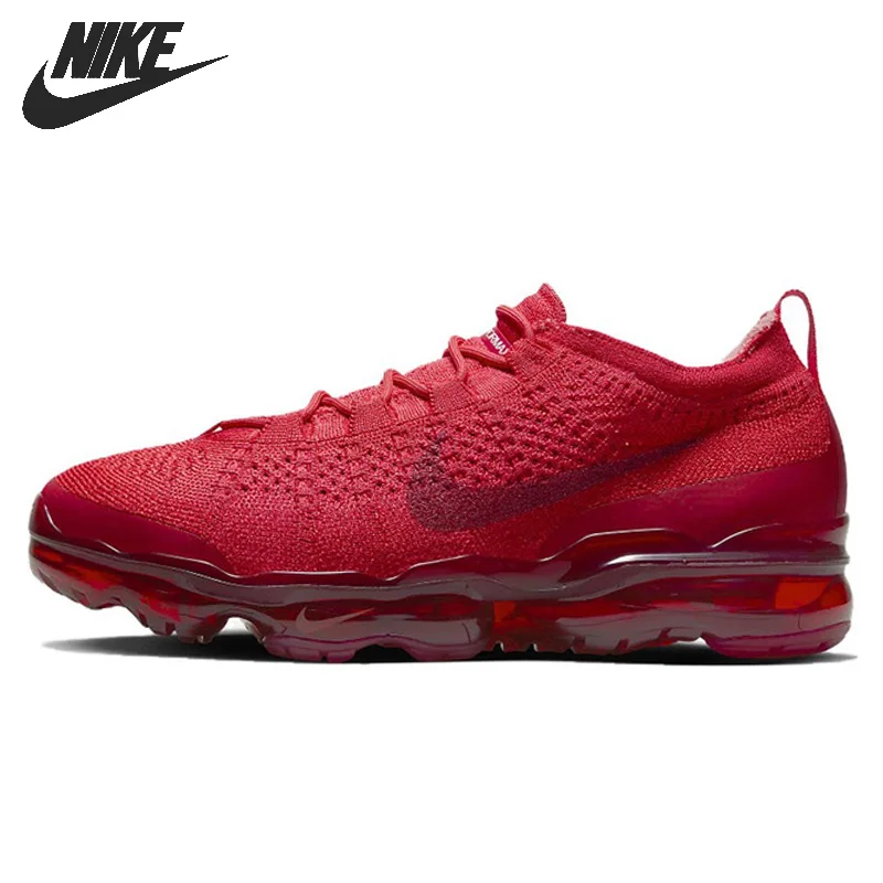 Nike Vapormax 2023 Flyknit Running Shoes for Men and Women Unisex Shock Absorption Red