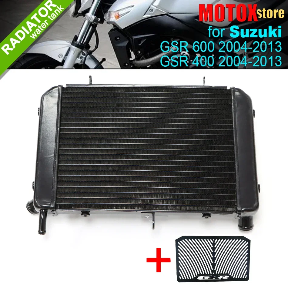 Motorcycle Aluminum Radiator Cooler fit For SUZUKI GSR400 GSR 600 2004 - 2013 Cooling Water Tank GSR 400 600 2005 2006 2007