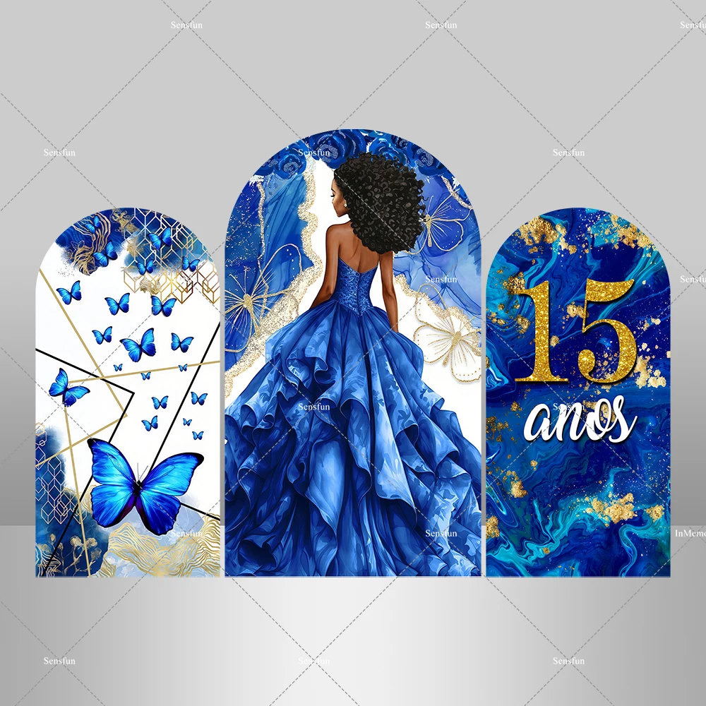 Quinceanera فستان الأميرة الحلو 15th حفلة عيد ميلاد الطفل دش يغطي كيارا قوس ديكور خلفية صور الخلفيات