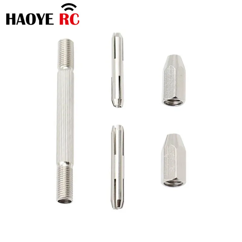 Haoye 1 Pc L110MM 4 Head 1.0mm-2.00mm Drill / Pin Vice RC Tool Set Repair Tools For RC Plance Replacement Accessories