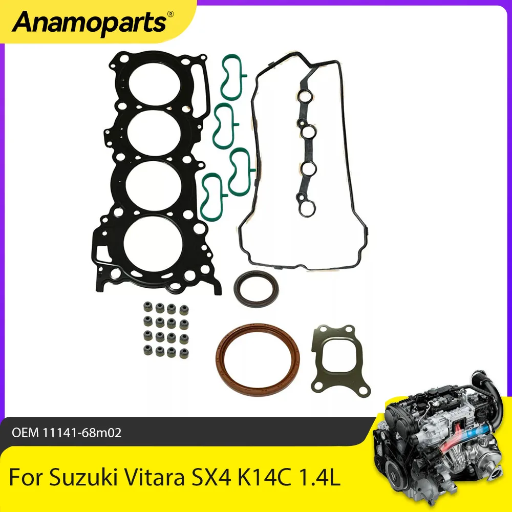 Engine Parts Full Gasket Set Fit 1.4 L T L4 For Suzuki Vitara SX4 S-Cross K14C 1.4L 1.4T Gas