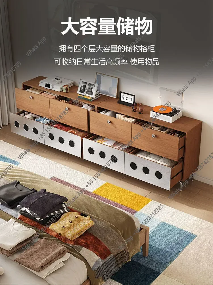 40 Medieval Dining Side Cabinet, Solid Wood Side Cabinet Against The Wall, Integrated Model, Locker Next To The TV, 2026 Ne