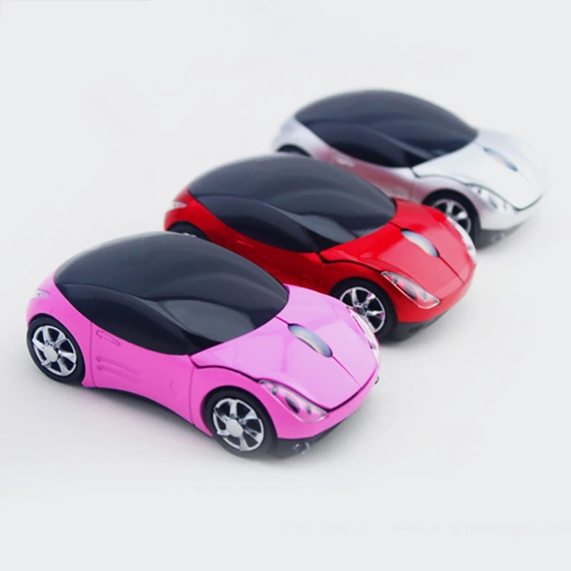 Gaming Mouse Wireless Computer Parts Electronic Sports Game Mice Colorful Car Shaped Design for Playing Games 2.4G