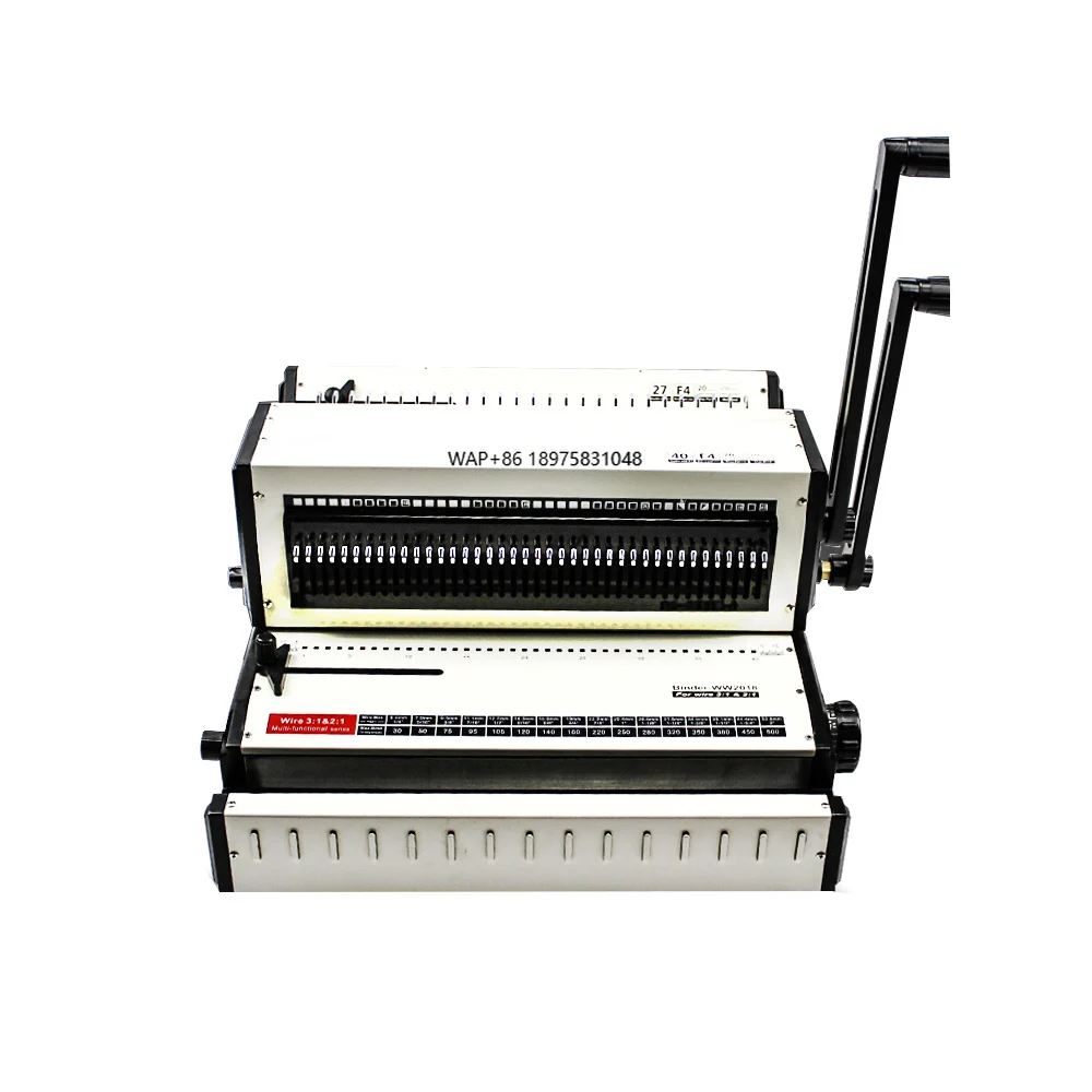 WW2018 2in1 Wire and Coil Multifunctional Book Binding Machine for Punch 20 Sheets