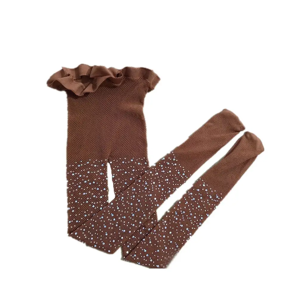 

Stretchy Baby Crystal Sequin Nylon Children Stockings Mesh Pantyhose Fishnet Tights Rhinestone