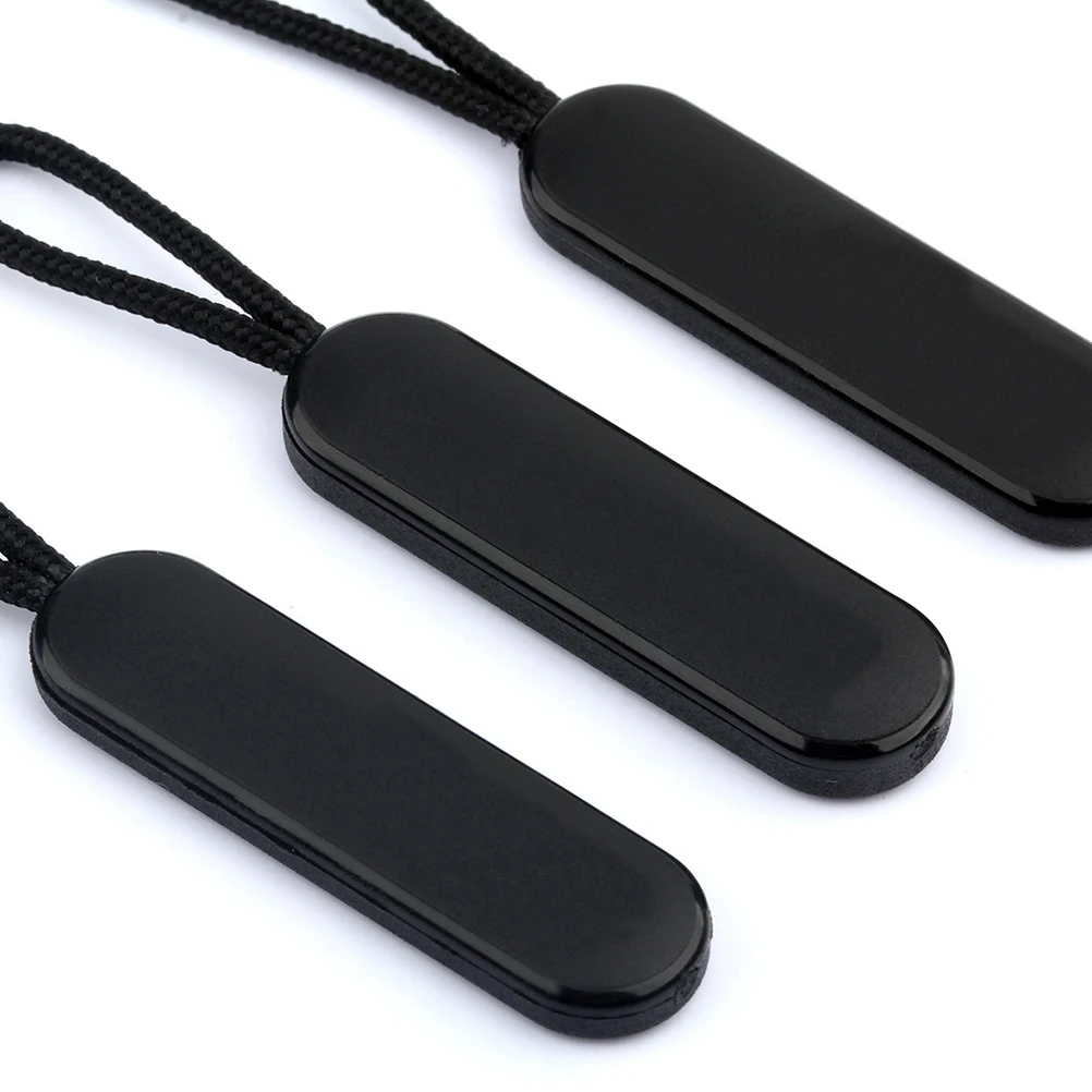 

20 pcs Oval Zipper Pullers Molded Plastic Sliders Replacement Repair Tabs For Jackets Luggage Bags Durable Diy Sewing