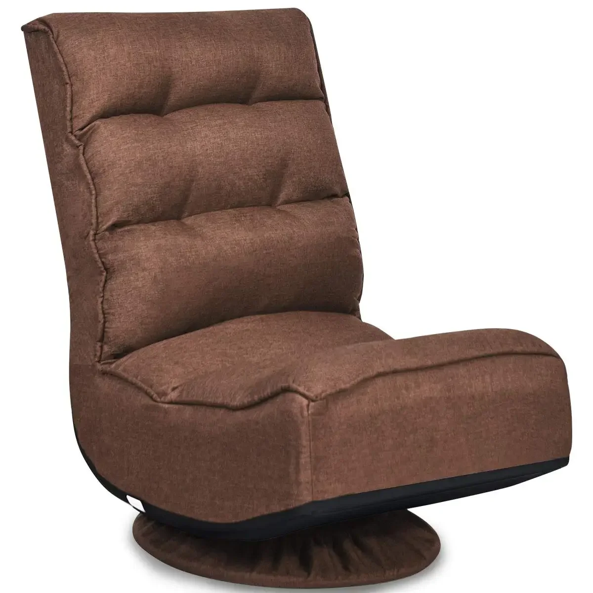 360 Degree Swivel Floor Chair With 6 Adjustable Positions Tufted Back Lounge Sofa For Gaming Reading TV