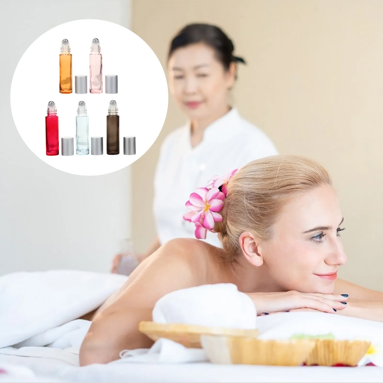 

Набор из 10 флаконов-роллеров для эфирных масел, 10 мл, стеклянные контейнеры для розлива, герметичные, многоразовые, для хранения парфюмерных масел, дорожные роликовые флаконы