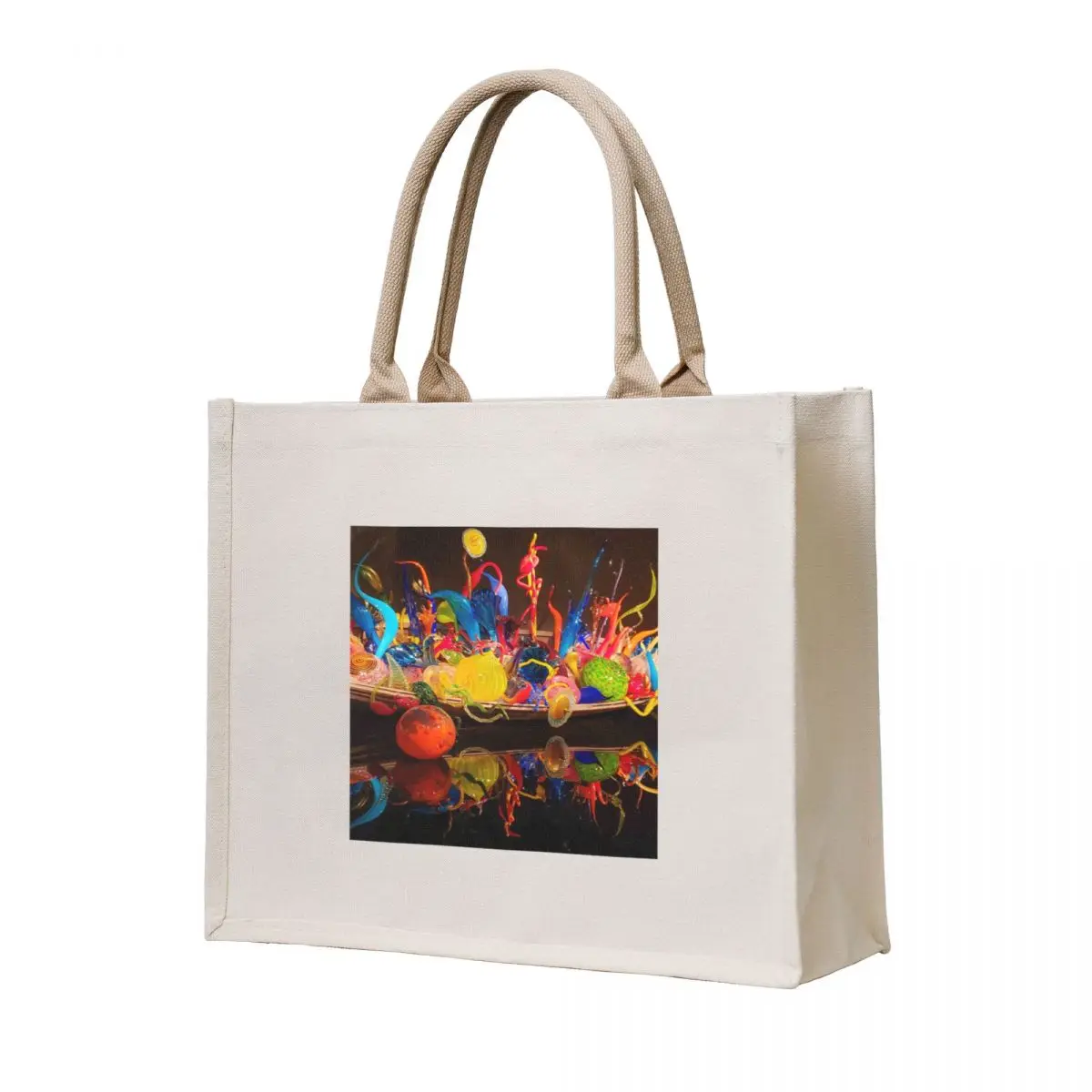 

Glass Art Tote Bag bags luxury women shoping bag foldable reusable bag tote screen