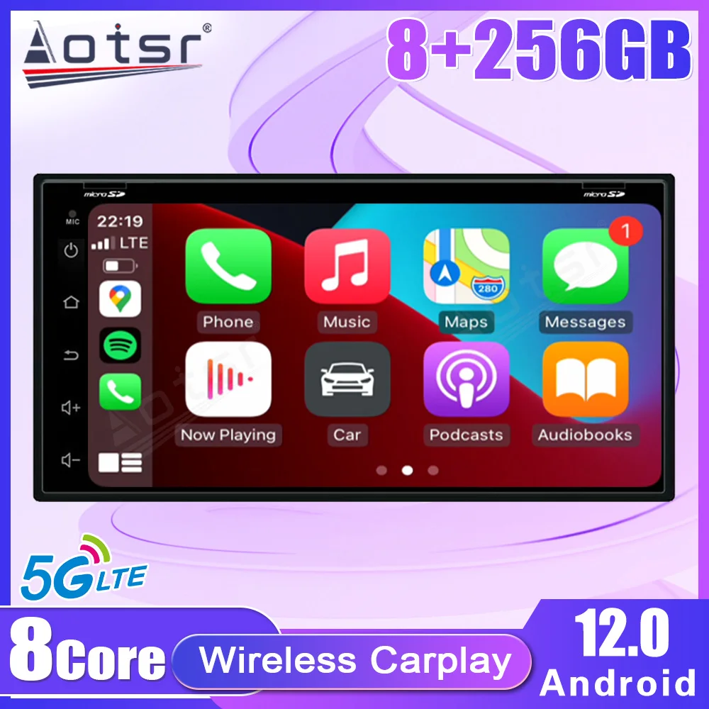 2 Din Android 12 Carplay Car Radio for Nissan universal micra 2010 2011 2012 2013 2014 2015 Multimedia Video Player GPS Stereo