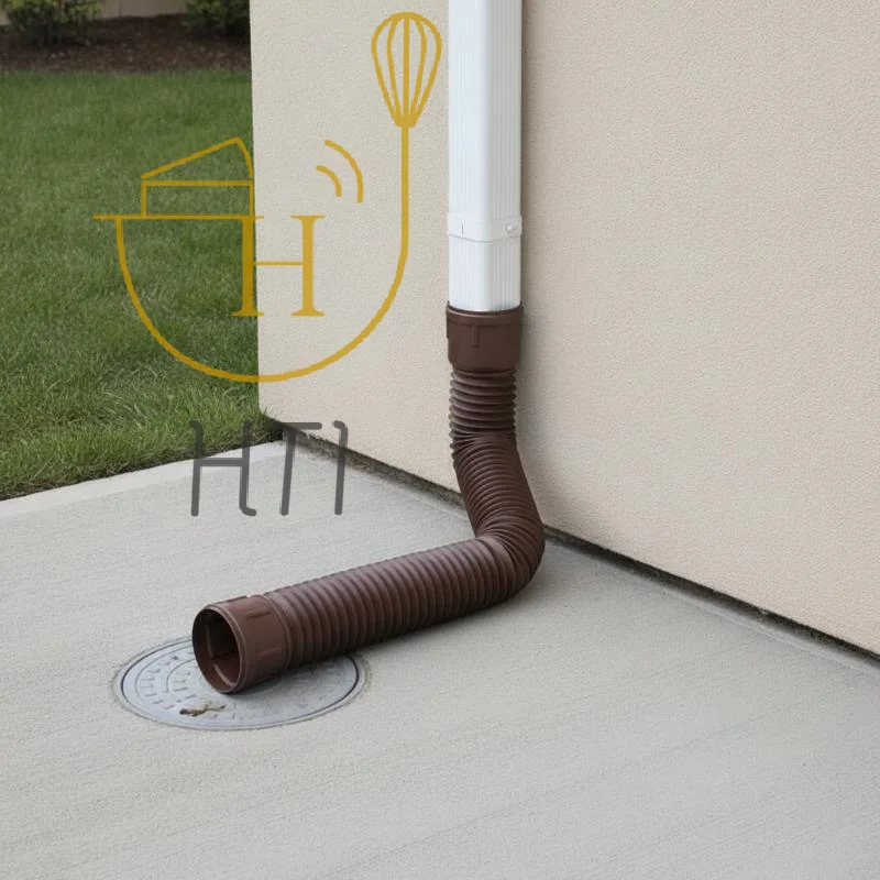 Flexible Plastic Telescopic Exhaust Pipe Adjustable Length Durable Structure For Kitchen Bathroom Ventilation