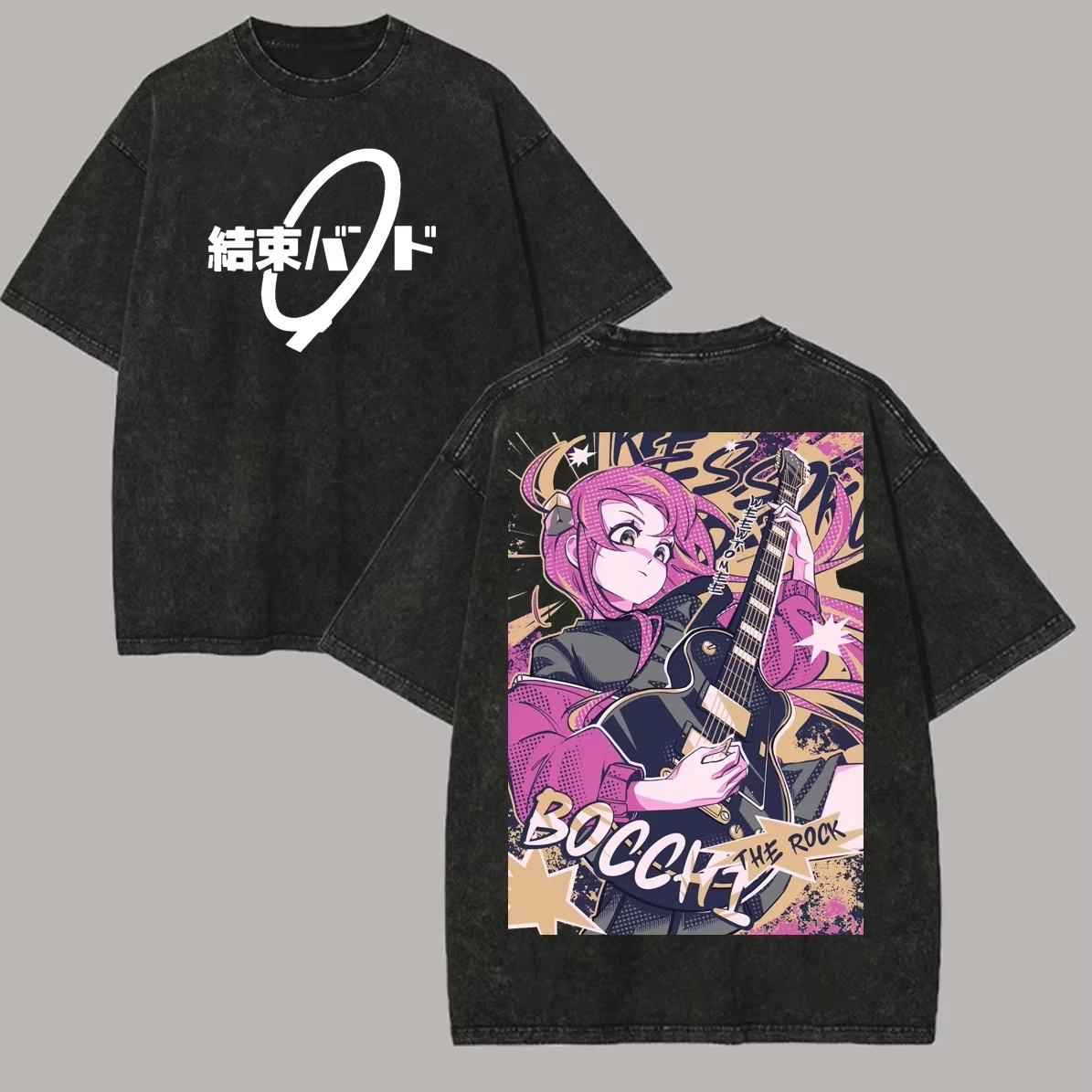 Unisex Soft Cotton Vintage Street Trendy Unique Apparel With Bocchi the Rock Gotoh Hitori Print Suitable For All Seasons T-shirt