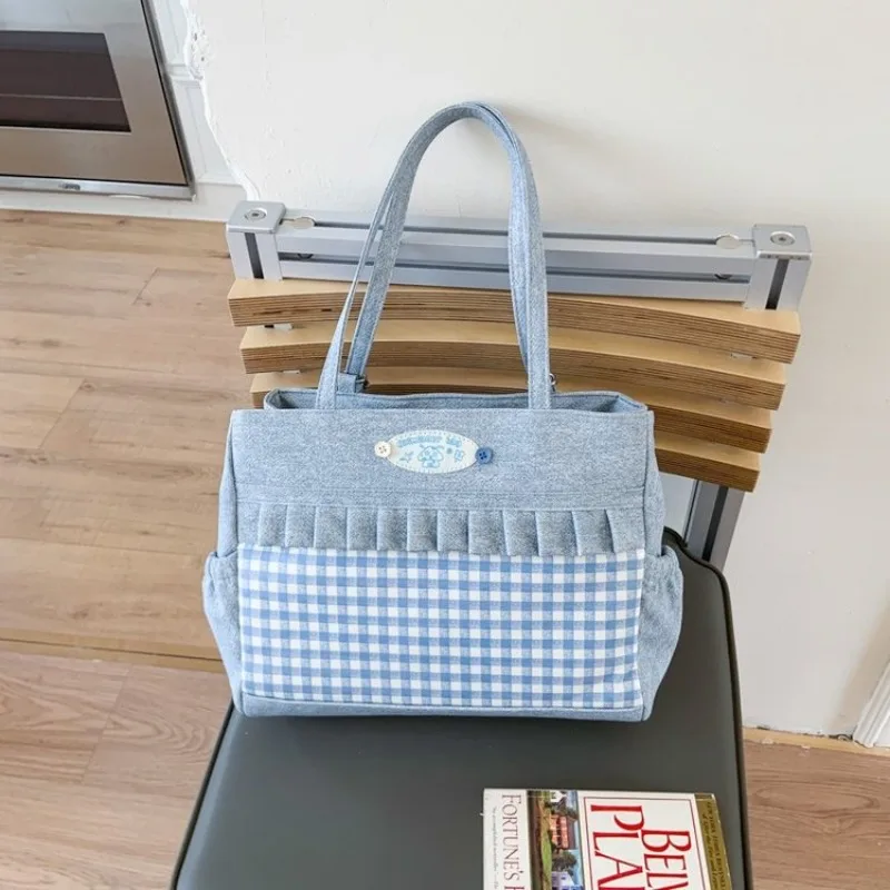 

Retro Boho Female Bag Micro Shape Maillard Tone Woven Texture Campus Students Bag Attractive