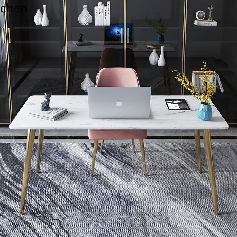 TQH7.2 Simple Marble OfficeRock Slab Desk Modern Computer Desk Italian Style Office Desk Writing