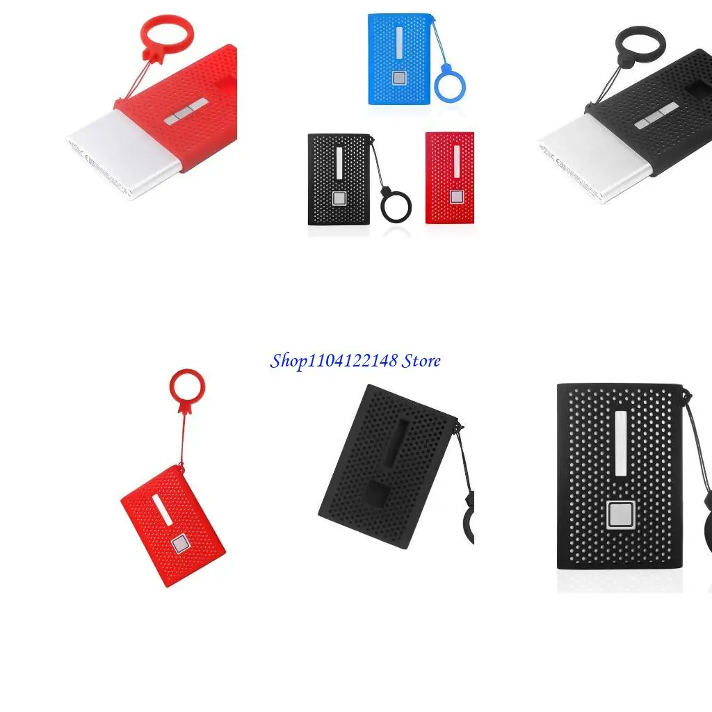 

Силиконовый шнурок P9FA для корпуса для SSD SSD Mobile Hard Disk Bess Soft Cover для оболочки черного/синего/красный
