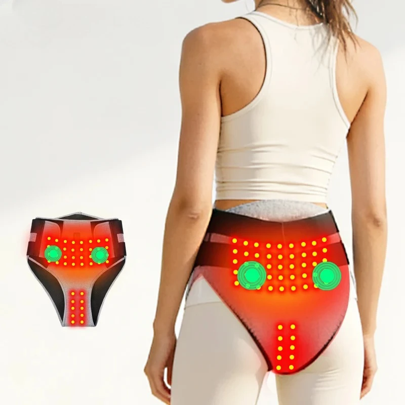 Red Light Heated Shorts - Women-Specific Abdominal Massage Wrap - 3-Level Modes &Timer -Muscle Relax Menstrual Discomfort Relief