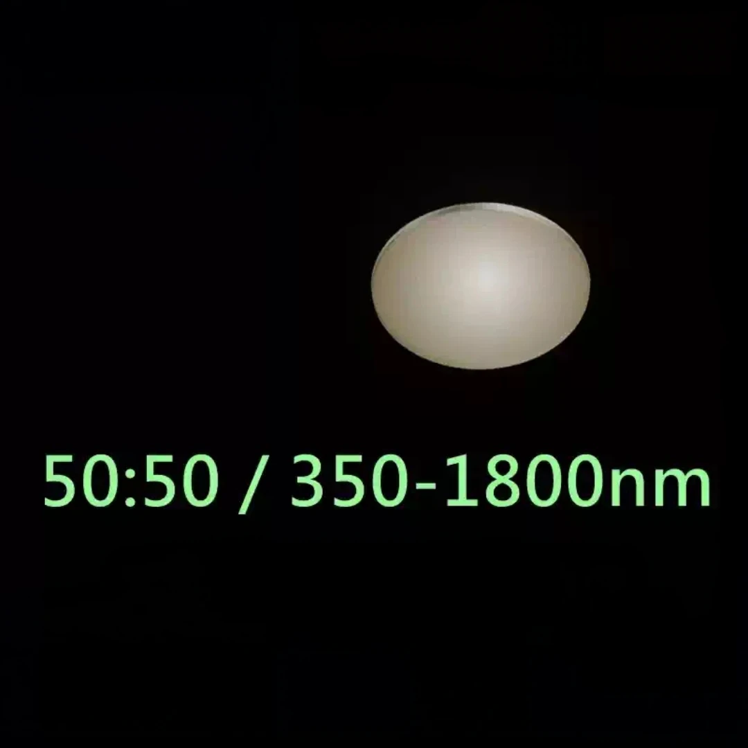 50:50 Beamsplitter 350-1800nm UV-Vis-NIR Semi-Reflective Semi-Transparent Optical Splitter Glass Plate 45 Degree Splitting Sheet