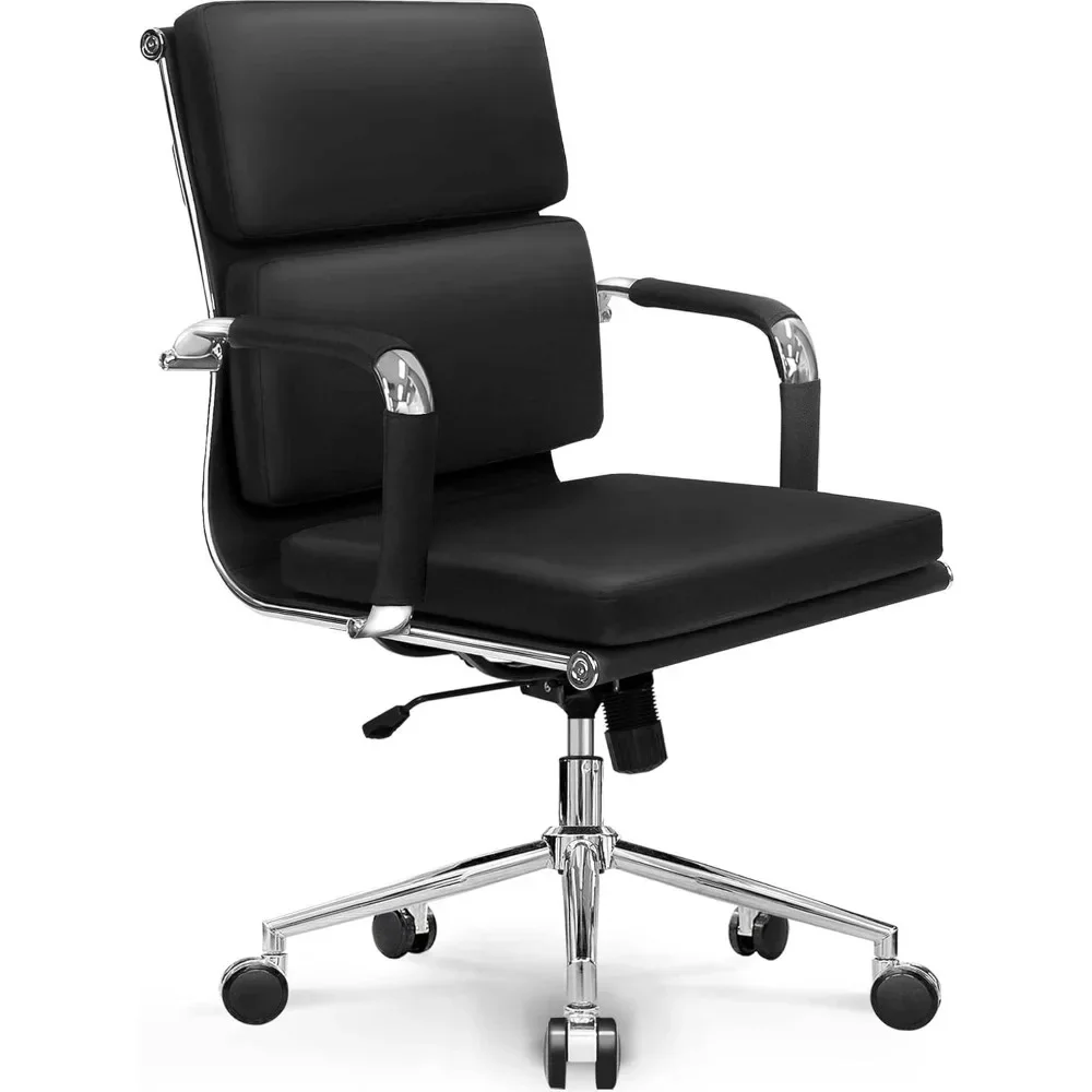 

Office Desk Chair Ergonomic Executive Leather Modern Conference Task Adjustable Padded Swivel Rolling Home Office Managerial