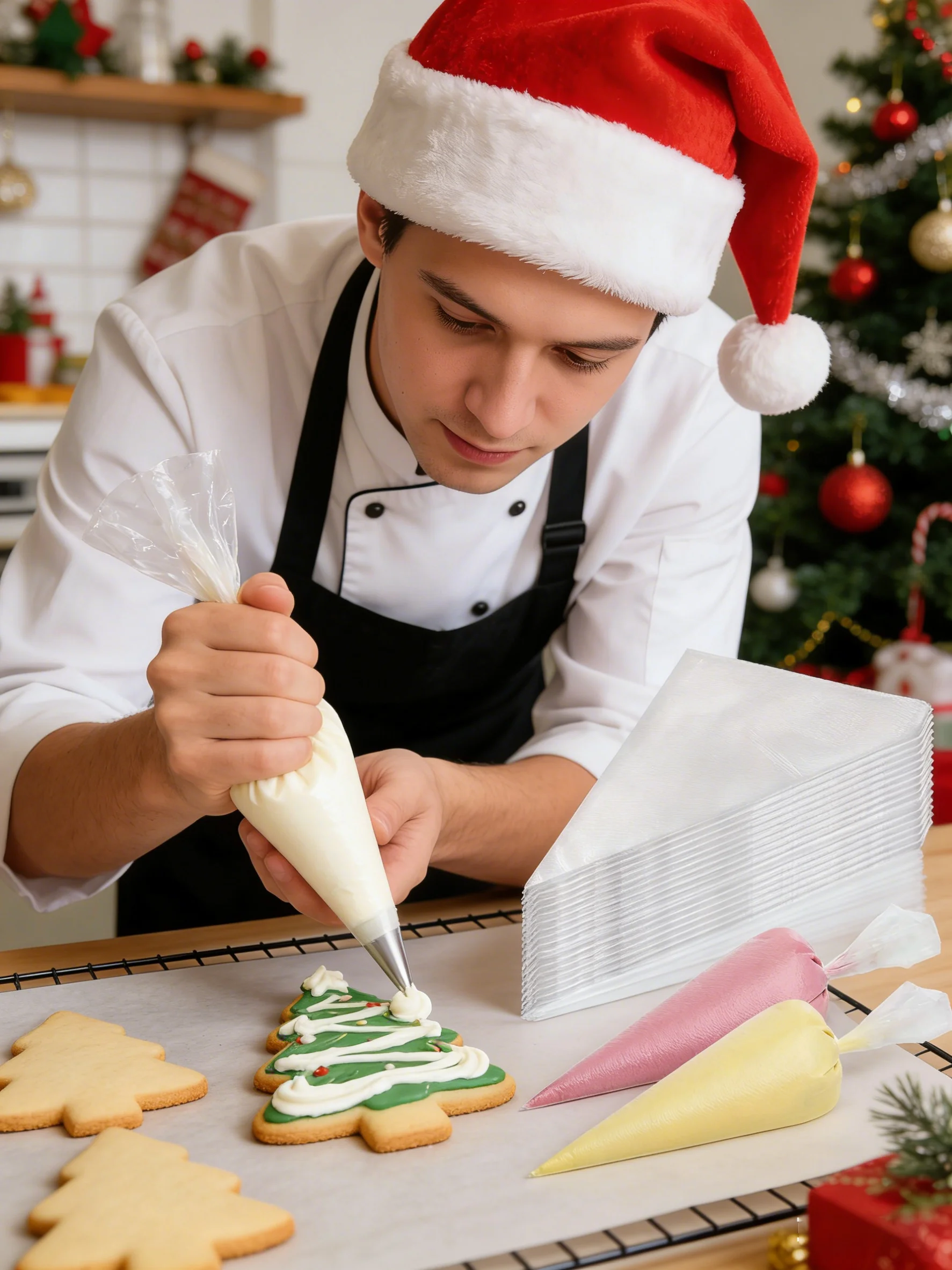 100 Pcs Bulk Piping Bags, Thick & Burst Resistant for Bakeries. 27x17cm, Disposable - Image 5