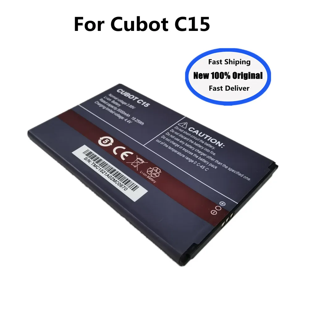 

Новый оригинальный аккумулятор для Cubot C15, аккумулятор для мобильного телефона, высокая емкость, 5000 мАч, сменные аккумуляторы, быстрая доставка