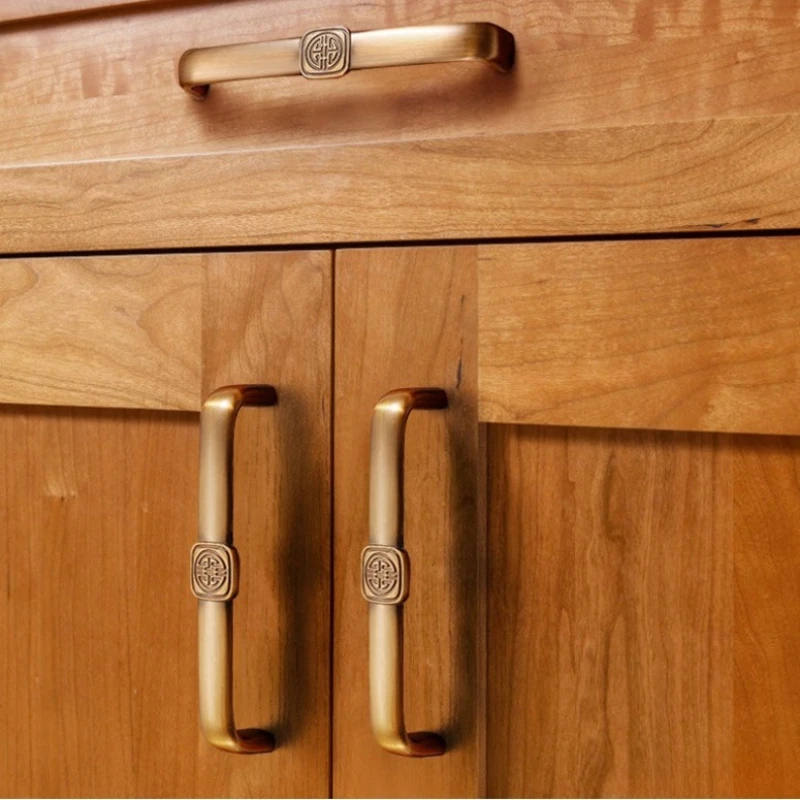 New Chinese Style Handles for Furniture Double Happiness Pattern Handles for Wardrobe and Drawer Kitchen Cabinet Drawer Handles