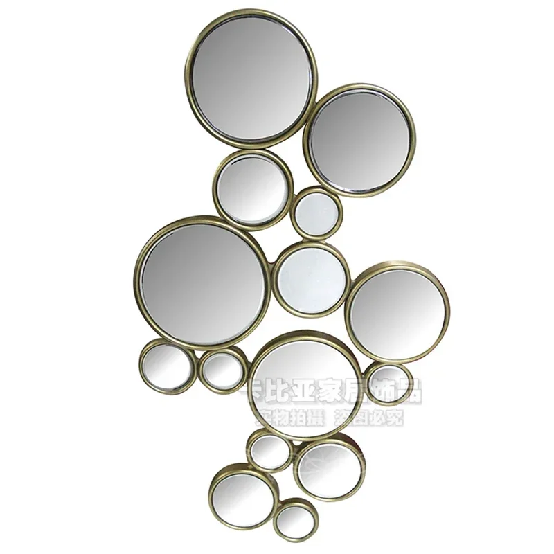 Big Hanging Wall Mirror Art Decorative Frame Irregular Living Room Bedroom Design Mirrors Rose Gold Espejos House Decoration