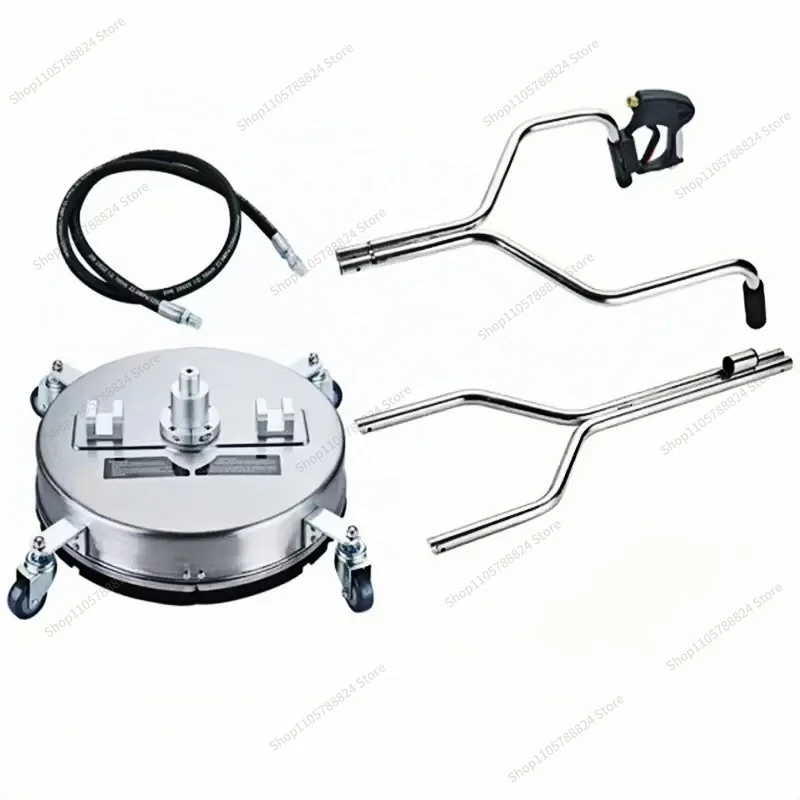 For High Pressure Stainless Steel Washing Site 4 Wheel Mobile 1/4 Quick Plug Floor Washer with Handrail Washing Machine