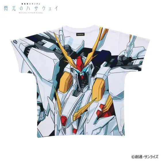 Bandai 2026 New Summer Gundam Hathaway RX-105 Xi Gundam Quick Dry Round Neck Short Sleeved T-shirt Casual Sports Breathable