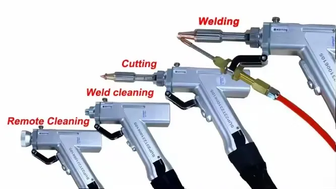 2025 Hot Selling 4 in 1 Handheld SUP23T Laser Head with Wire Feeder Laser Welder Head for Laser Welding Cutting Cleaning Machine