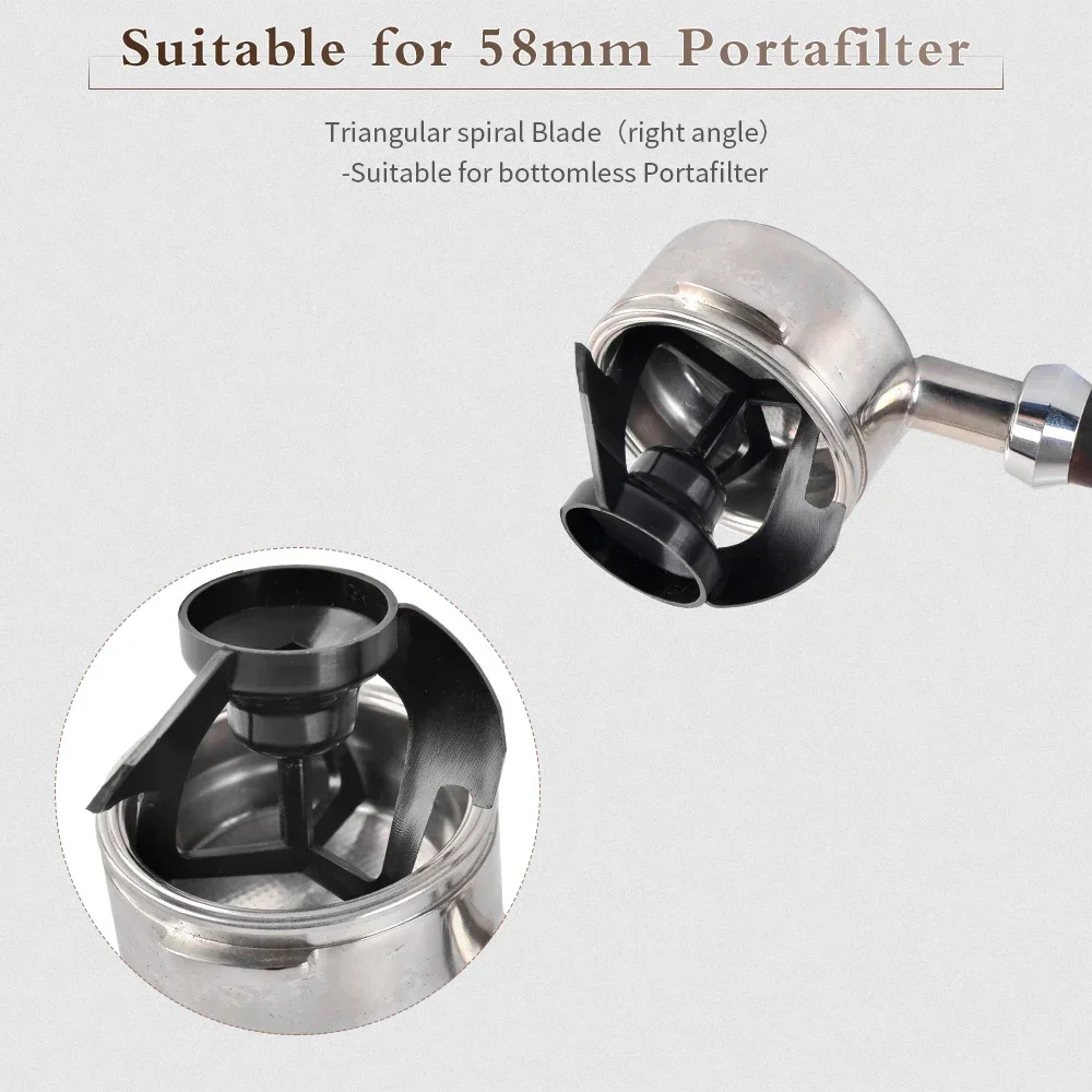 Cafemasy ที่ทำความสะอาดกาแฟอัตโนมัติ, ที่ทำความสะอาดแบบพกพาสำหรับทำความสะอาดชามผงสำหรับใช้ในเชิงพาณิชย์ขนาด58มม.