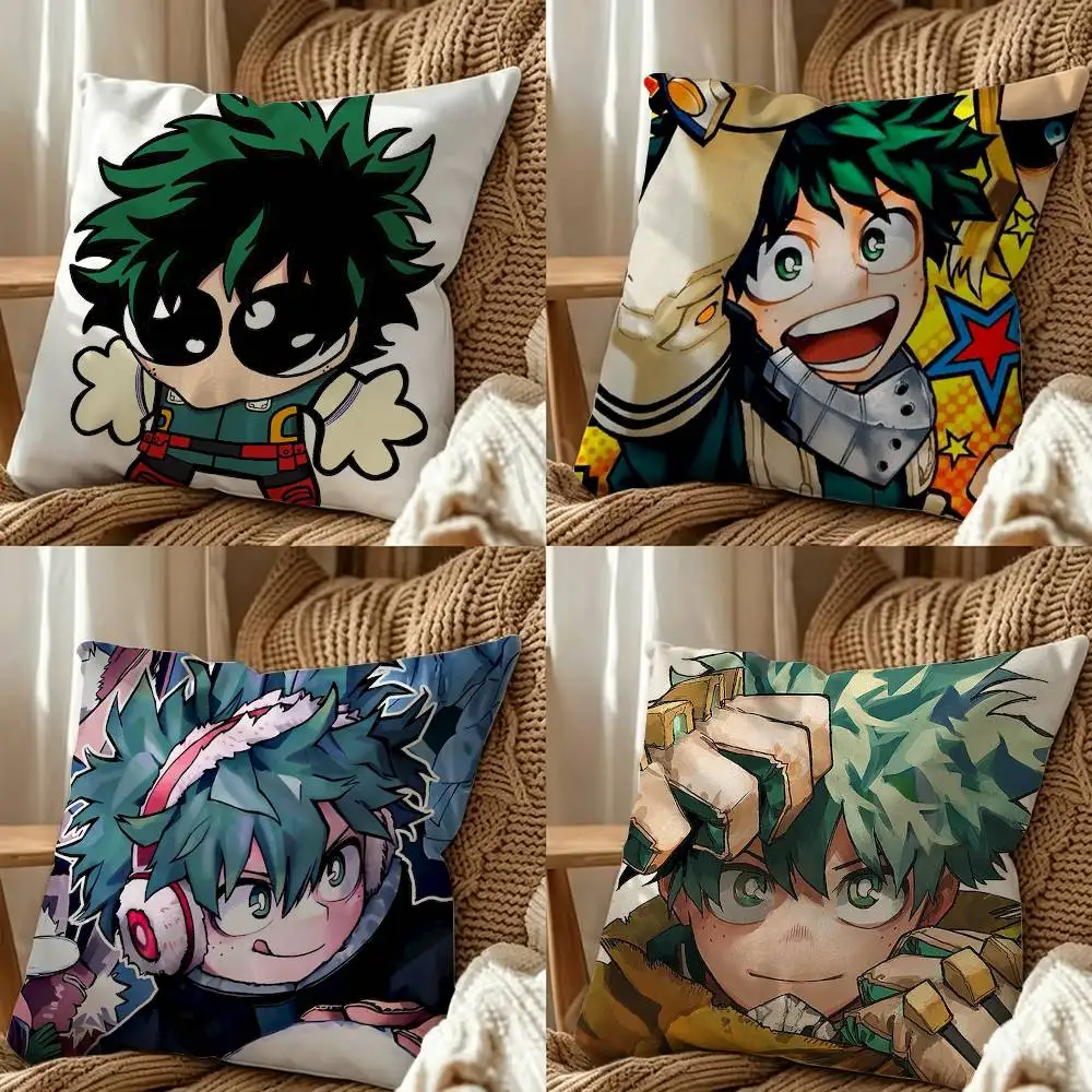 Izuku Midoriya My Hero Academia Square Double-Sided Printed Pillow Case Sofa Cushion Cover Bedroom Bedside Decor