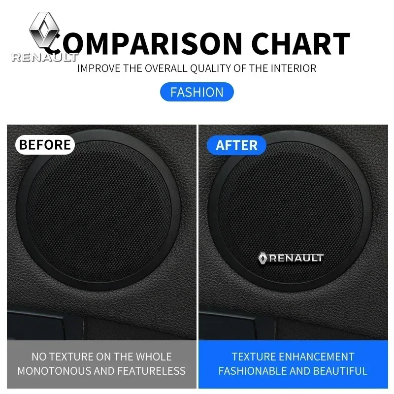 2/4 قطعة هارمان كاردون مكبر صوت معدني شعار الصوت سيارة ثلاثية الأبعاد ملصق لرينو ميجان 2 3 كليو ذات المناظر الطبيعية الخلابة كابتور كابتور لوجان