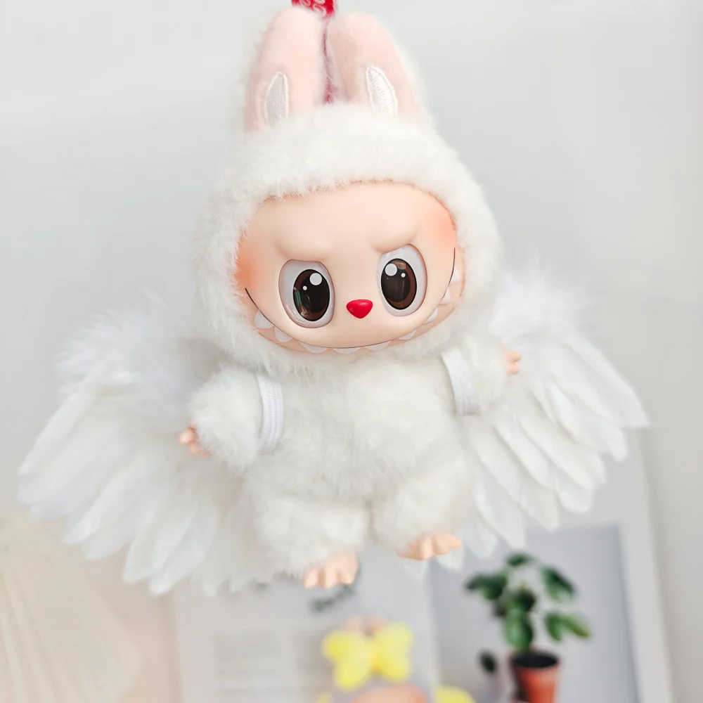 

For V1 V2 V3 Labubu Doll Clothes Plush Idol Doll Angel Wings Serise Decoration Accessories Diy Toy Sitting Party Fans Gift