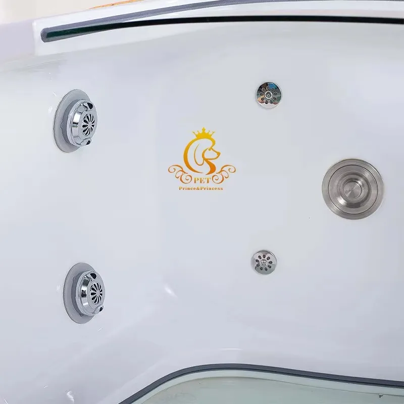 2026 EUR PET Freestanding Pet Spa Bathtub With Ozone Spa Dog Bathtub Massage Machine Air Bubble Feature For Pet Cleaning Bathing