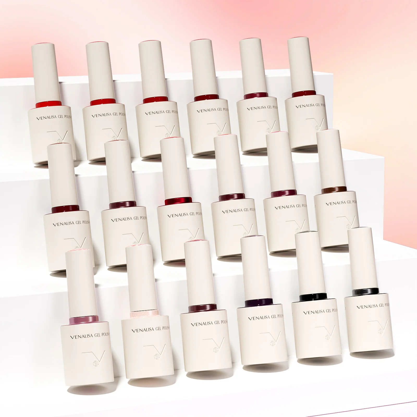 VENALISA V6 Neues Kit 10 ml Nagelgelpoliermittel HEMA FREE TPO FREE Rote Farben Winter Gel Pigment Nail Art Langlebiger Gel-Nagellack