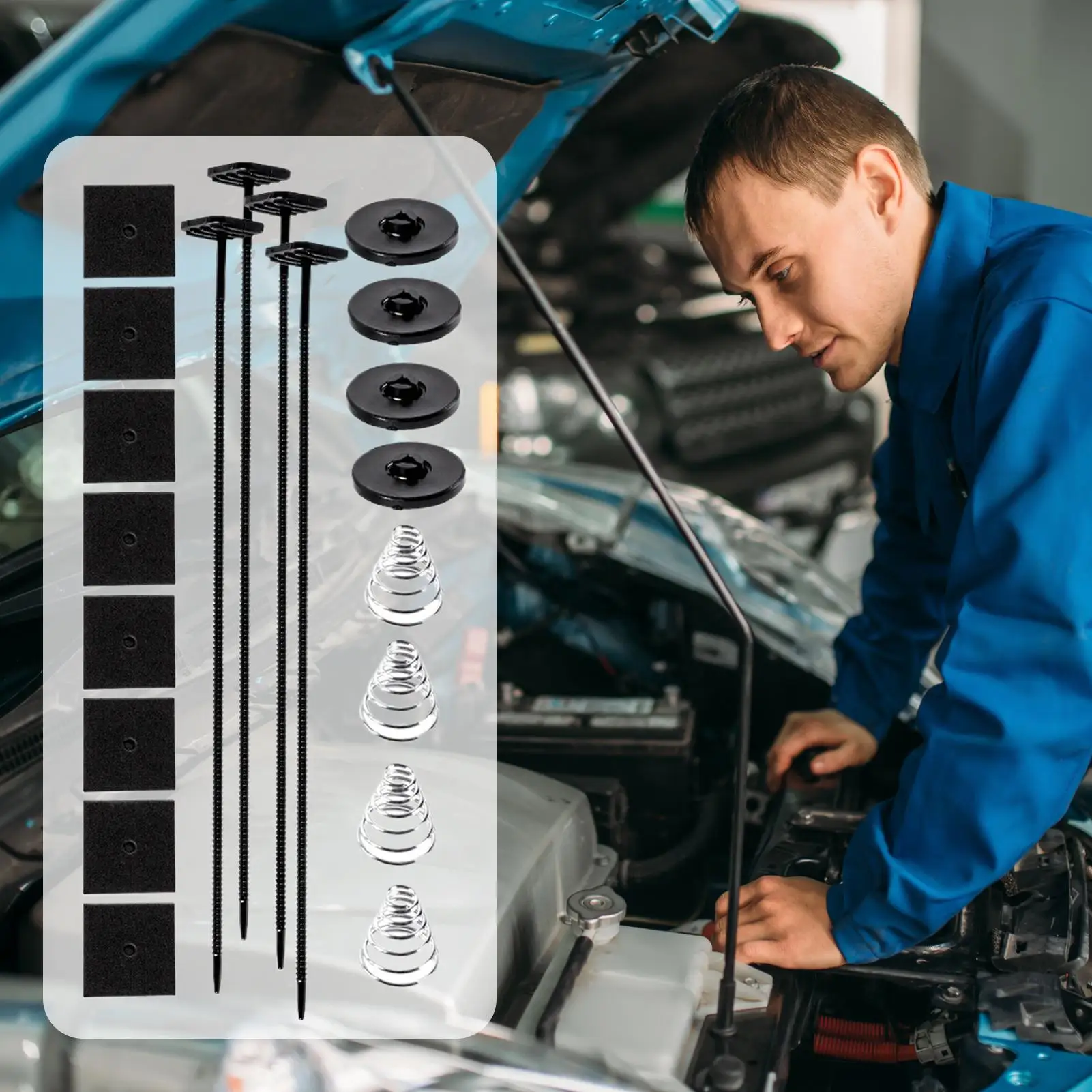 

20pcs Car Electric Cooling Fan Mounting Kit Radiator Fan Zip Ties Straps Accessories automobile Transmission Cooler Mounting Kit