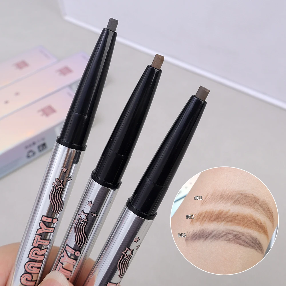 Doppelkopf Augenbrauen stift langlebige wasserdichte bunte stereo skopische Augenbrauen Stift Mascara verbessern Kosmetik Augenbrauen Make-up