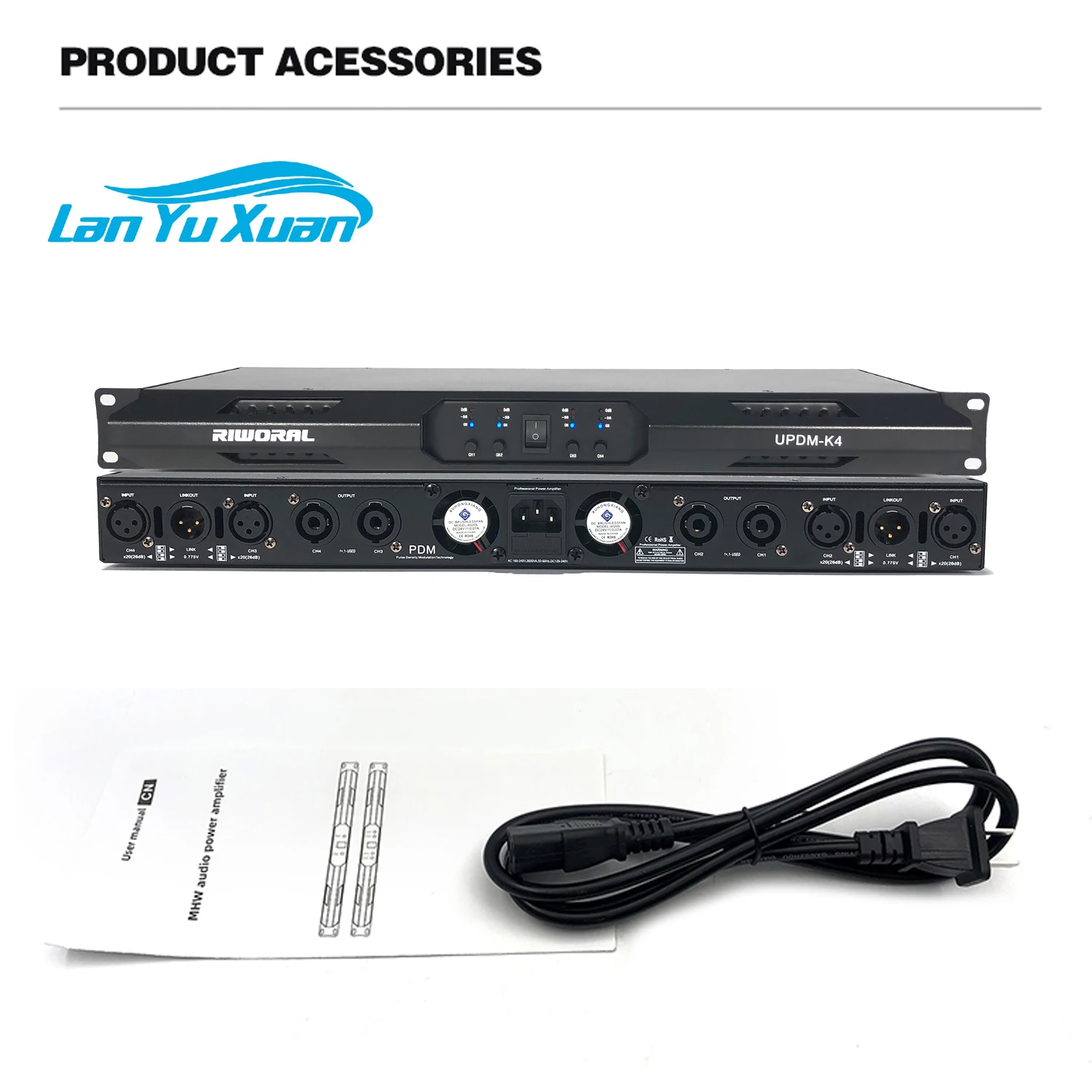 

2026 K4 2 ohm 2000W*4 channel power amplifier professional class D digital power amplifier for stage dj