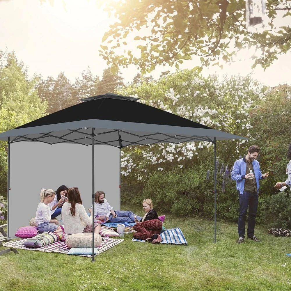 

13x13 Pop up Canopy Tent w/One Wall,Easy Set up Folding Shelter w/One Privacy Curtain, Instant Canopy